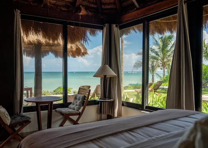6br Exclusive Beachfront W/ Pool In Tulum Villa Balcheil