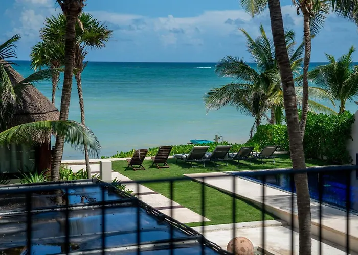 6br Exclusive Beachfront W/ Pool In Tulum Villa *