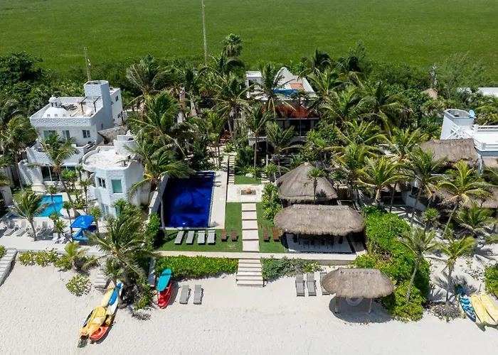 6br Exclusive Beachfront W/ Pool In Tulum Villa Balcheil